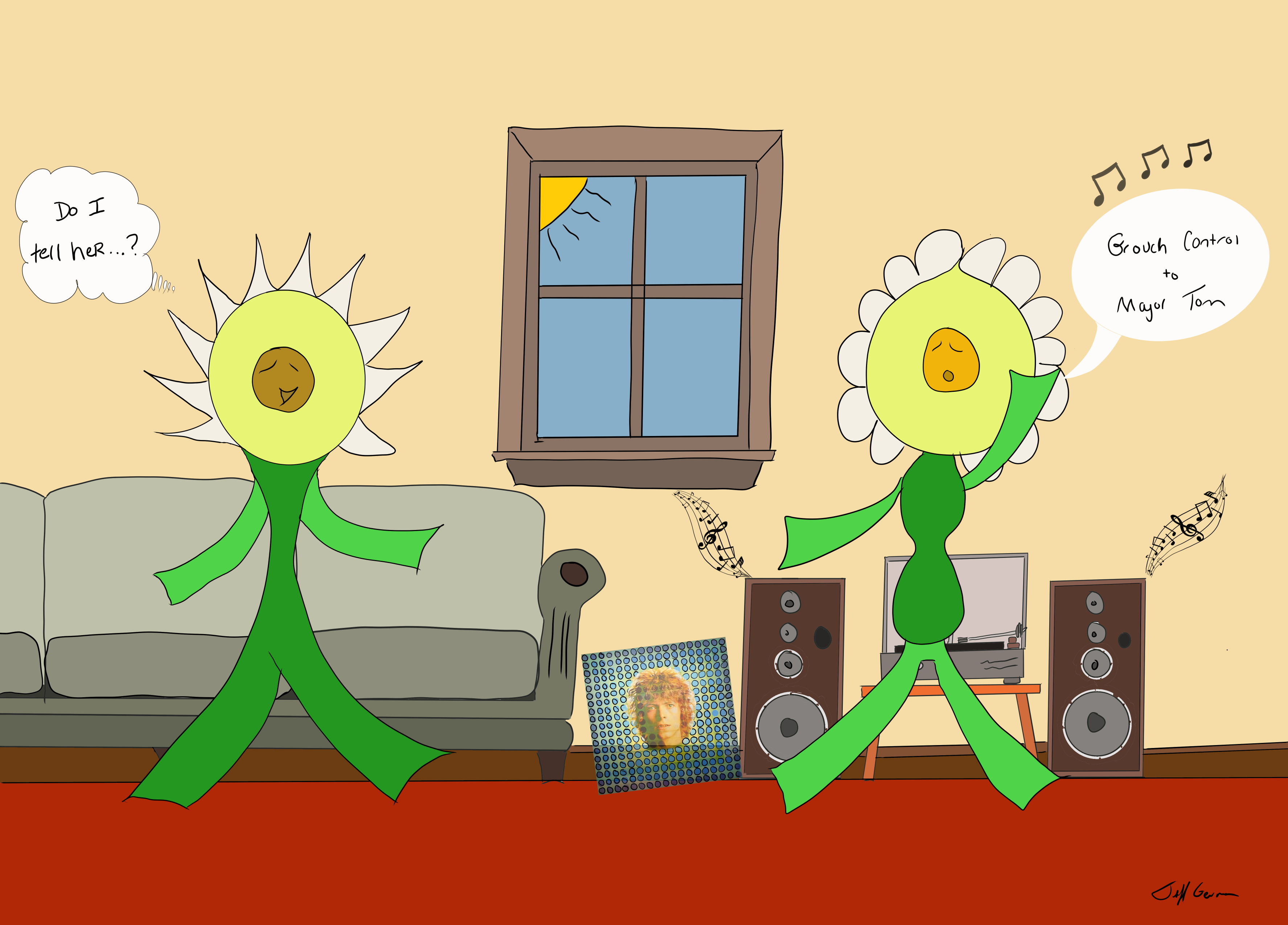 Doodles and Disco Listen to Music